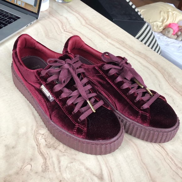 Puma Shoes Fenty Velvet Burgundy Creepers Poshmark